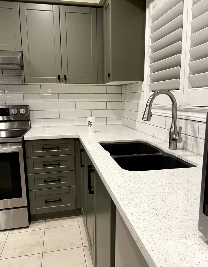 Nassar Renovation Projects - Kitchen sink renovation - Nassar Renovations, Plumbing & Heating. Specializes in Bathroom Renovations, Basement Renovations, Kitchen Renovations, and plumbing. Operating in Brampton, Mississauga, Toronto, and Scarborough.